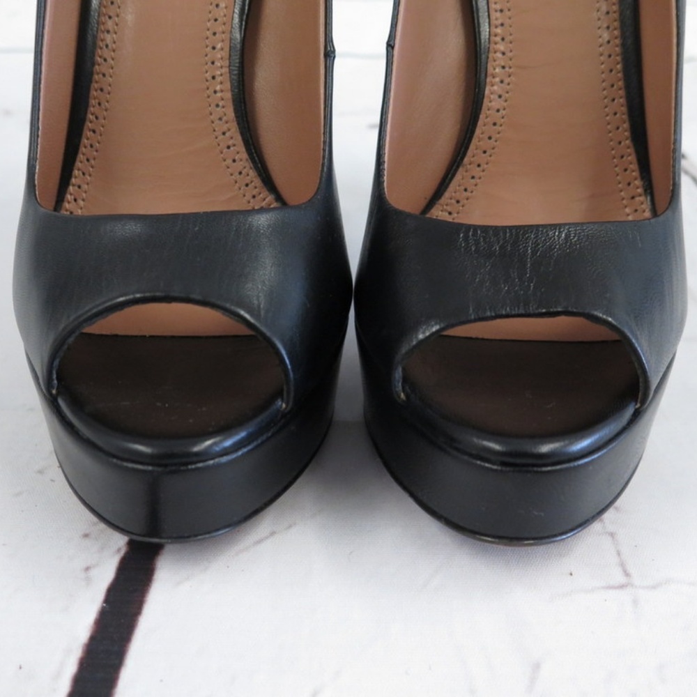 Alaia Pump Platform Peep Toe Black Leather - Picture 4 of 7